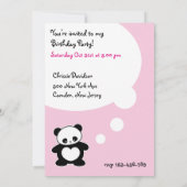 Kawaii Panda Einladung (Rückseite)