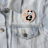 Kawaii Panda-Eiscreme-Cartoon Button (Beispiel)