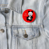Kawaii Panda-Eiscreme-Cartoon Button (Beispiel)