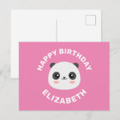 Kawaii Panda Feiertagspostkarte (Vorne/Hinten)