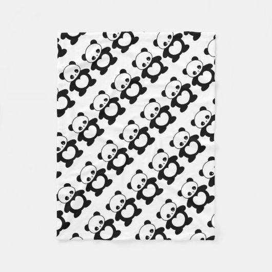 Kawaii Panda Fleecedecke (Vorderseite)