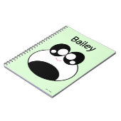 Kawaii Panda Frog Niedlich Notizblock (Linke Seite)