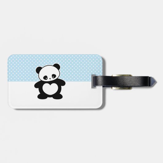 Kawaii Panda Gepäckanhänger (Rückseite horizontal)