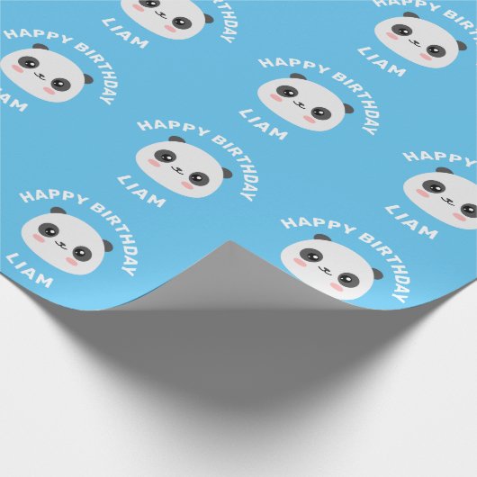 Kawaii Panda Geschenkpapier (Ecke)