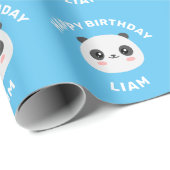 Kawaii Panda Geschenkpapier (Rolleneckpunkt)