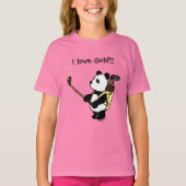 Kawaii Panda Golfer T-Shirt (Vorderseite)