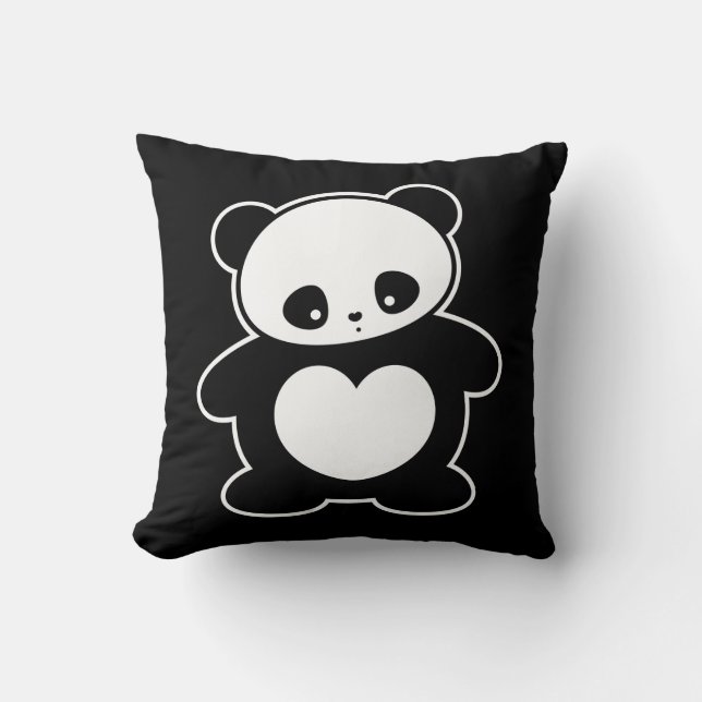 Kawaii Panda Kissen (Vorderseite)
