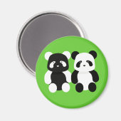 Kawaii-Panda-Kumpels Magnet (Vorderseite/Rückseite)