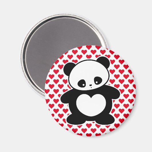 Kawaii Panda Magnet (Vorderseite/Rückseite)