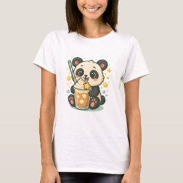 Kawaii Panda mit Vanilla Frappuccino - Niedliches  T-Shirt