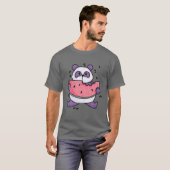 Kawaii Panda mit Watermelon T-Shirt (Vorne ganz)