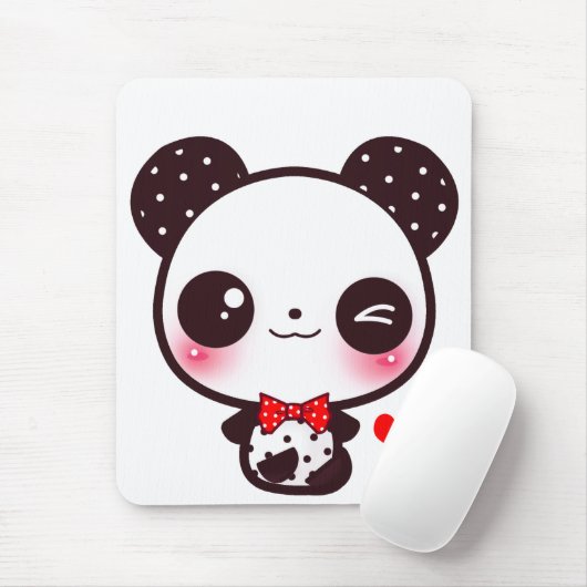 Kawaii Panda Mousepad (Mit Mouse)