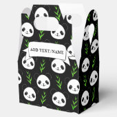 Kawaii Panda Muster Bamboo in Schwarz-weiß grün Geschenkschachtel (Geöffnet)