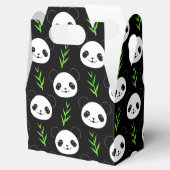 Kawaii Panda Muster Bamboo in Schwarz-weiß grün Geschenkschachtel (Geöffnet)