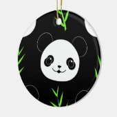 Kawaii Panda Muster Bamboo in Schwarz-weiß grün Keramik Ornament (Links)