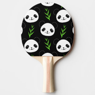 Kawaii Panda Muster Bamboo in Schwarz-weiß grün Tischtennis Schläger