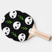 Kawaii Panda Muster Bamboo in Schwarz-weiß grün Tischtennis Schläger (Seitenansicht)