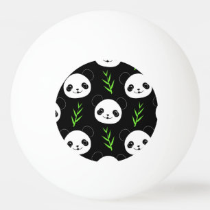 Kawaii Panda Muster Bamboo in Schwarz-weiß grün Tischtennisball