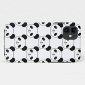 Kawaii Panda Muster in Schwarzweiß Case-Mate iPhone Hülle (Rückseite (Horizontal))