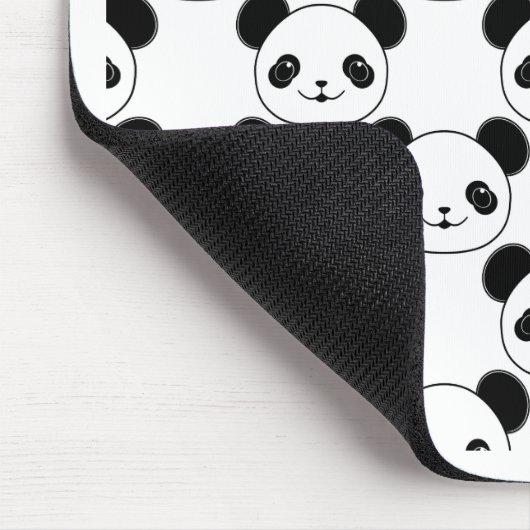 Kawaii Panda Muster in Schwarzweiß Mousepad (Ecke)