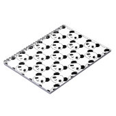 Kawaii Panda Muster in Schwarzweiß Notizblock (Linke Seite)