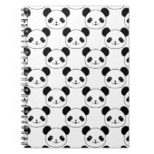 Kawaii Panda Muster in Schwarzweiß Notizblock (Vorderseite)