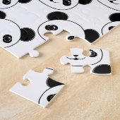 Kawaii Panda Muster in Schwarzweiß Puzzle (Seite)