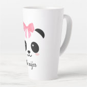 Kawaii Panda niedlich personalisiert Milchtasse (Rechte Ecke)