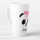 Kawaii Panda niedlich personalisiert Milchtasse (Linke Ecke)