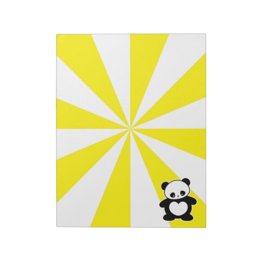 Kawaii Panda Notizblock (Rotiert)