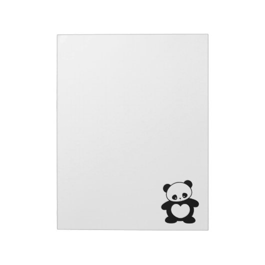 Kawaii Panda Notizblock (Rotiert)