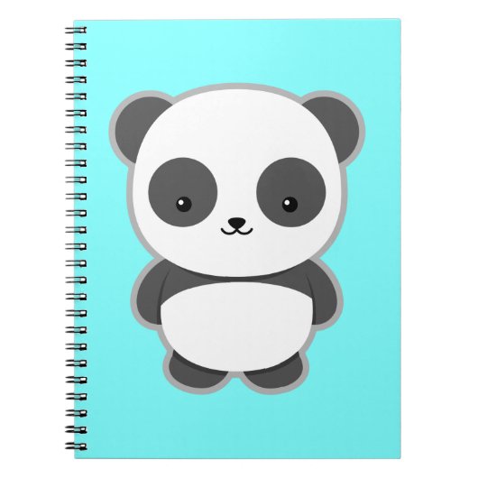 Kawaii-Panda Notizblock (Vorderseite)