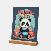 Kawaii Panda Pajama Party Cosy Sleepover Ästhetik Acrylschild (Winkel)
