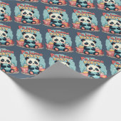 Kawaii Panda Pajama Party Cosy Sleepover Ästhetik Geschenkpapier (Ecke)