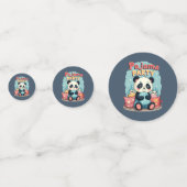 Kawaii Panda Pajama Party Cosy Sleepover Ästhetik Konfetti (Rückseiten)