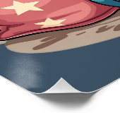 Kawaii Panda Pajama Party Cosy Sleepover Ästhetik Poster (Ecke)