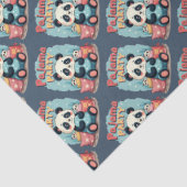 Kawaii Panda Pajama Party Cosy Sleepover Ästhetik Seidenpapier (Detail)