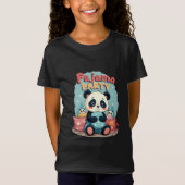 Kawaii Panda Pajama Party Cosy Sleepover Ästhetik T-Shirt (Vorderseite)
