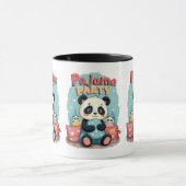 Kawaii Panda Pajama Party Cosy Sleepover Ästhetik Tasse (Zentrum)