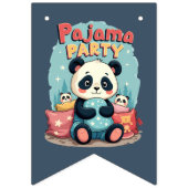 Kawaii Panda Pajama Party Cosy Sleepover Ästhetik Wimpelkette (Erste Fahne)