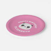 Kawaii Panda Pappteller (Schrägansicht)