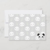 Kawaii Panda Pattern Bamboo In Black White Green Mitteilungskarte (Vorderseite)