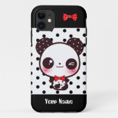 Kawaii Panda - personalisiert Case-Mate iPhone Hülle (Rückseite)