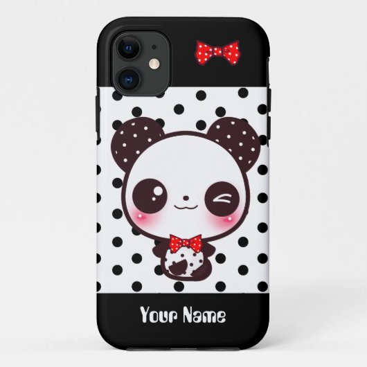 Kawaii Panda - personalisiert Case-Mate iPhone Hülle (Rückseite)