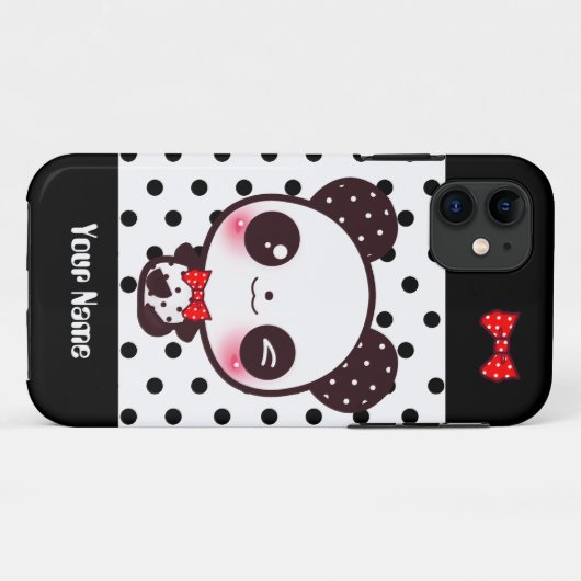 Kawaii Panda - personalisiert Case-Mate iPhone Hülle (Rückseite (Horizontal))