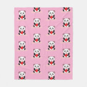 Kawaii Panda Plush Blanket für Kinder Fleecedecke (Vorderseite)