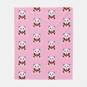 Kawaii Panda Plush Blanket für Kinder Fleecedecke