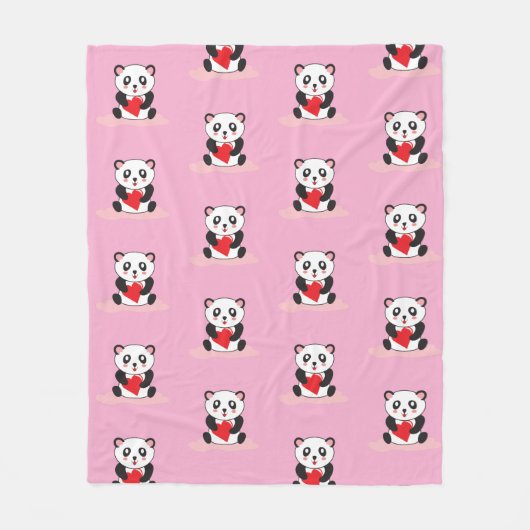 Kawaii Panda Plush Blanket für Kinder Fleecedecke (Vorderseite)