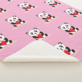Kawaii Panda Plush Blanket für Kinder Sherpadecke (3/4)