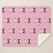 Kawaii Panda Plush Blanket für Kinder Sherpadecke (Vorderseite (Horizontal))
